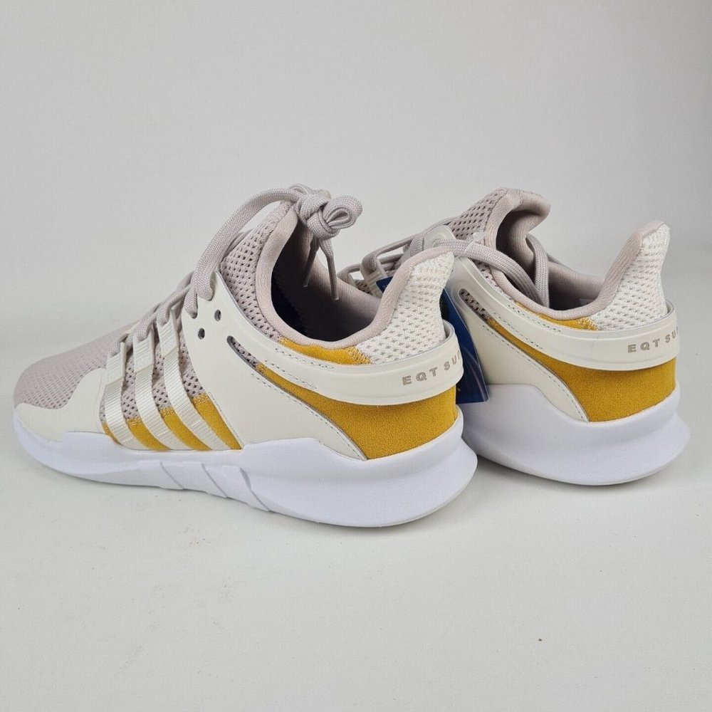 Adidas Men's Equipment Support ADV Running Sneakers White Yellow SZ 10.5 - Picture 9 of 12